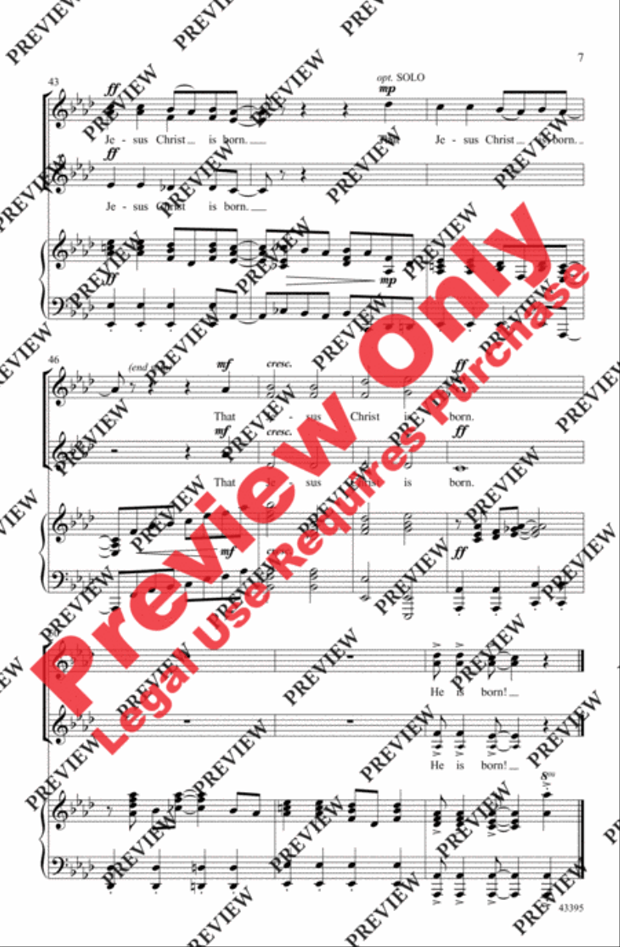 Go, Tell It on the Mountain Women's Choir scores gallery preview page 13