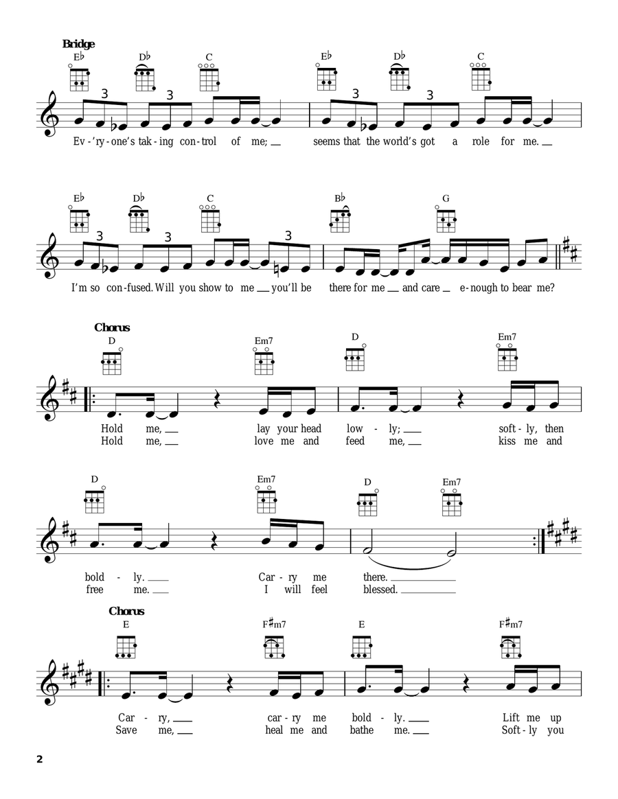 Will You Be There Will You Be There Ukulele scores gallery preview page 2