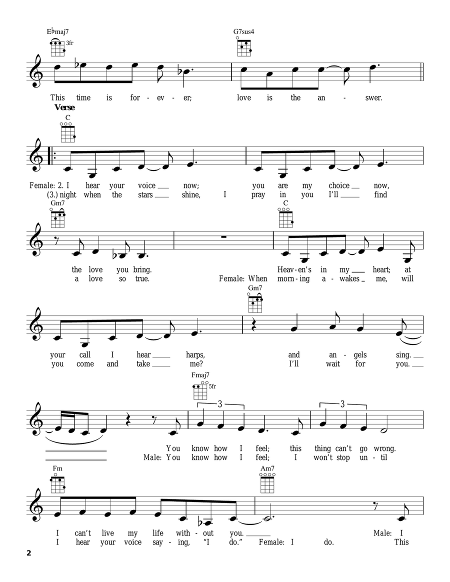 I Just Can't Stop Loving You Ukulele scores gallery preview page 2
