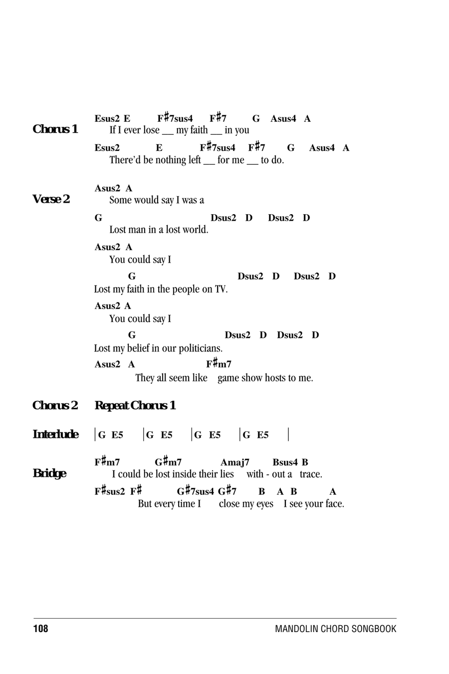 If I Ever Lose My Faith In You Mandolin scores gallery preview page 2