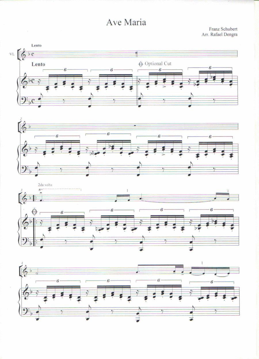 Ave Maria - Violin and Piano Violin Solo scores gallery preview page 1
