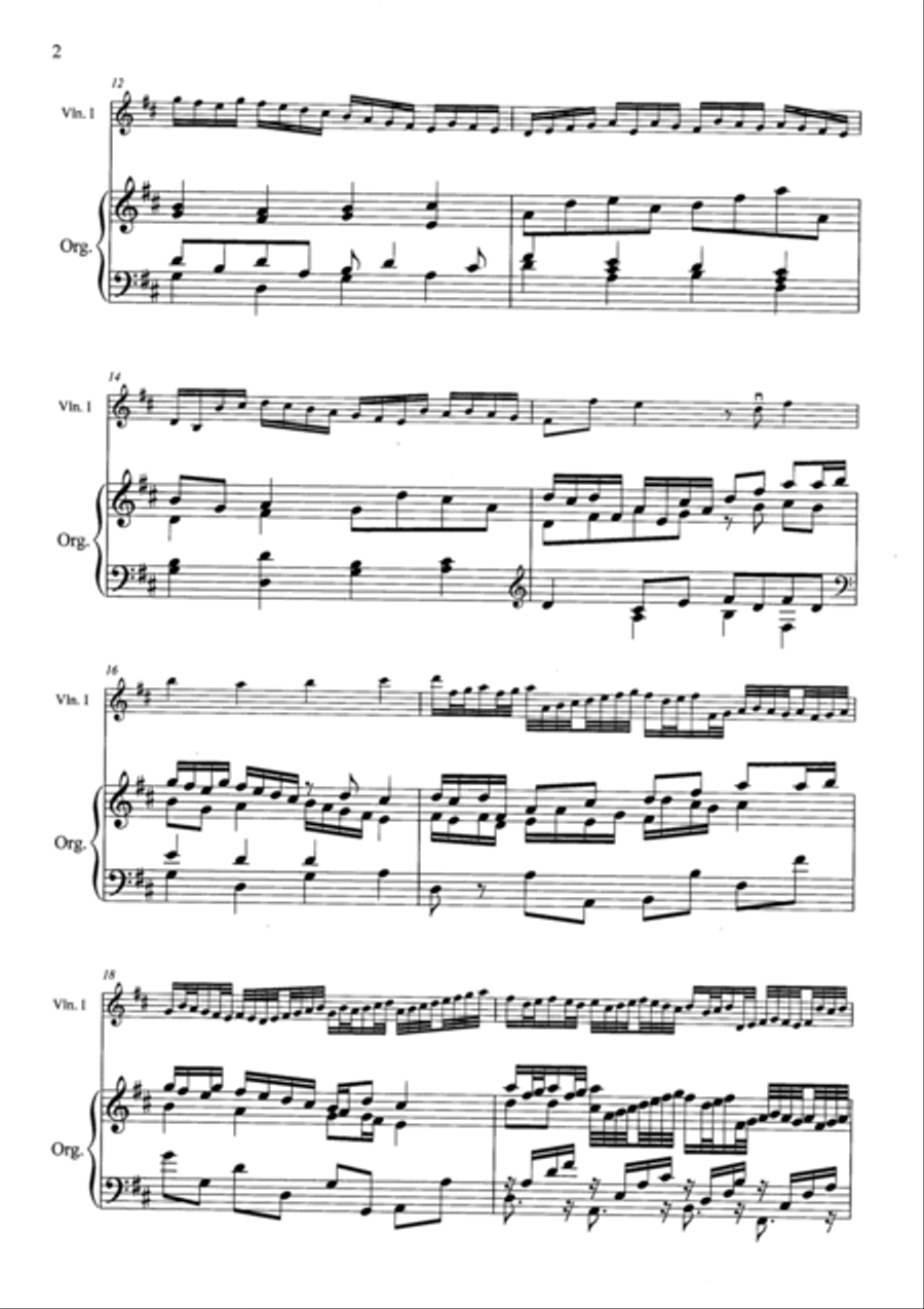 Pachelbel - Canon in D Violin and Organ Violin Solo scores gallery preview page 2