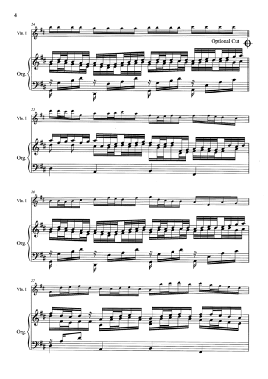 Pachelbel - Canon in D Violin and Organ Violin Solo scores gallery preview page 4