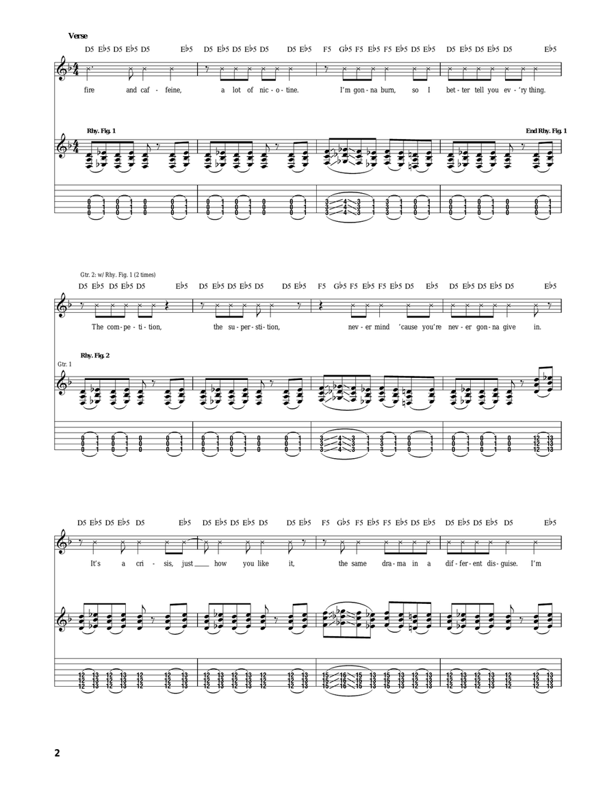 The Negative One The Negative One Electric Guitar scores gallery preview page 2