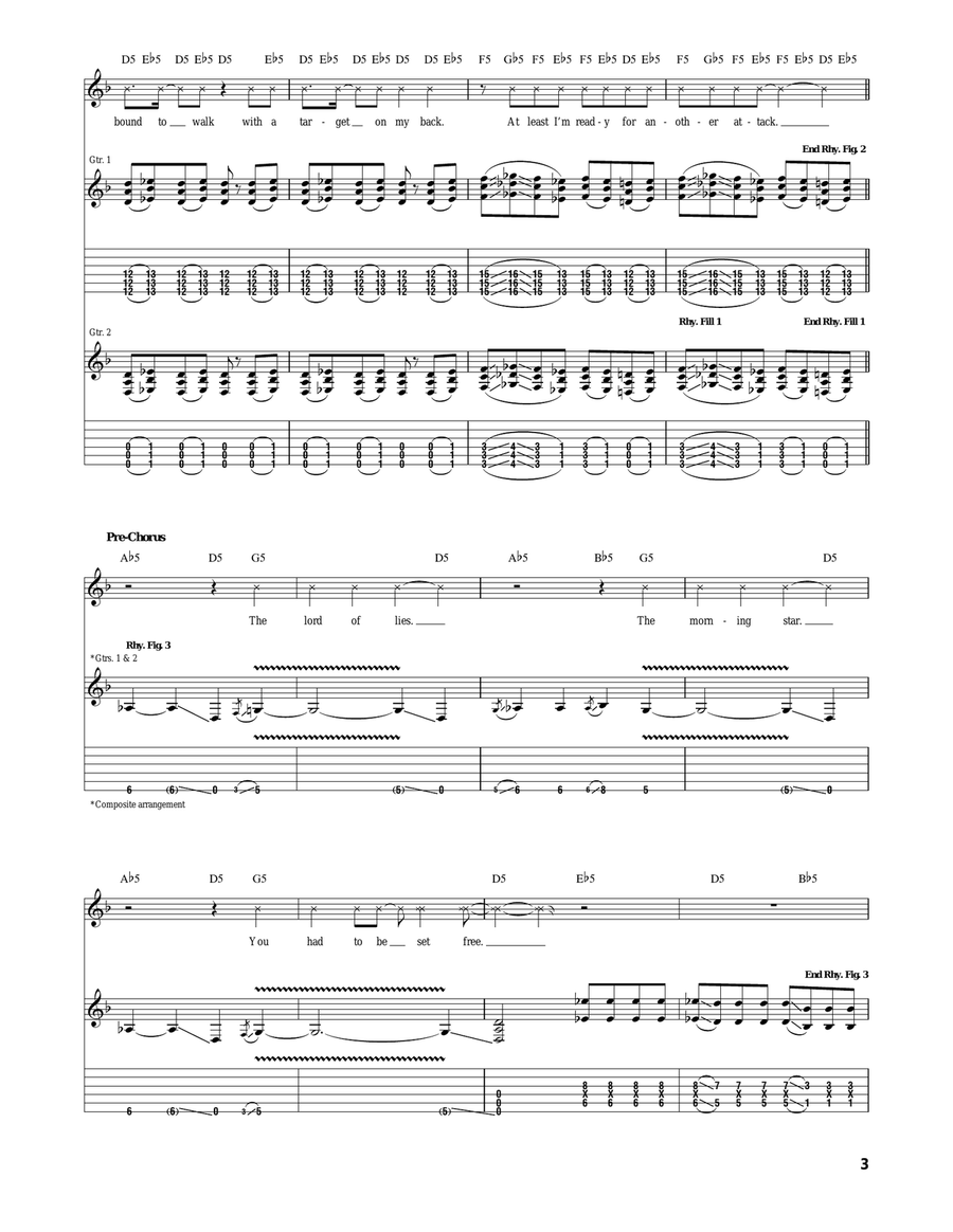 The Negative One The Negative One Electric Guitar scores gallery preview page 3