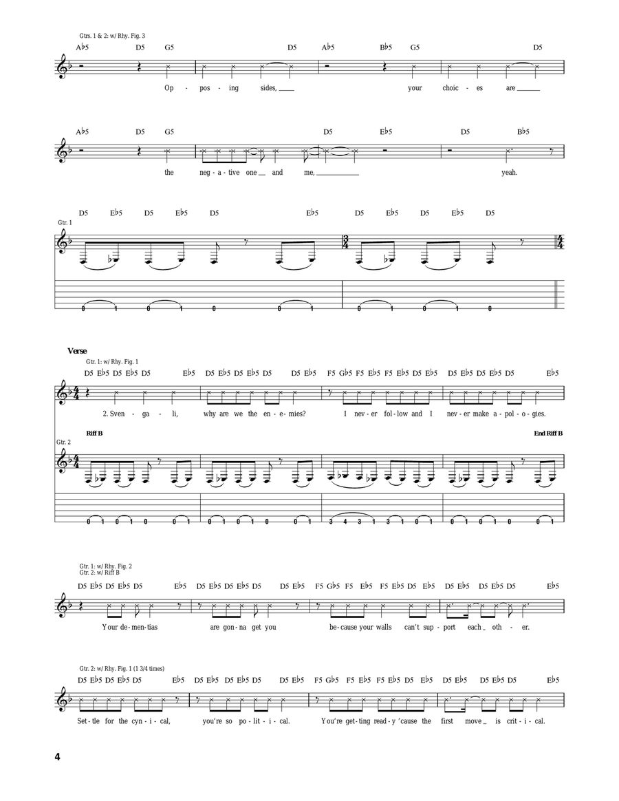The Negative One The Negative One Electric Guitar scores gallery preview page 4