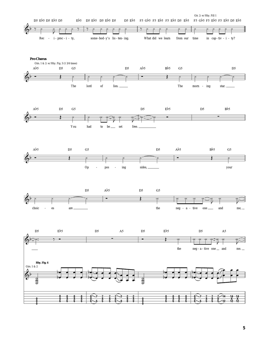 The Negative One The Negative One Electric Guitar scores gallery preview page 5