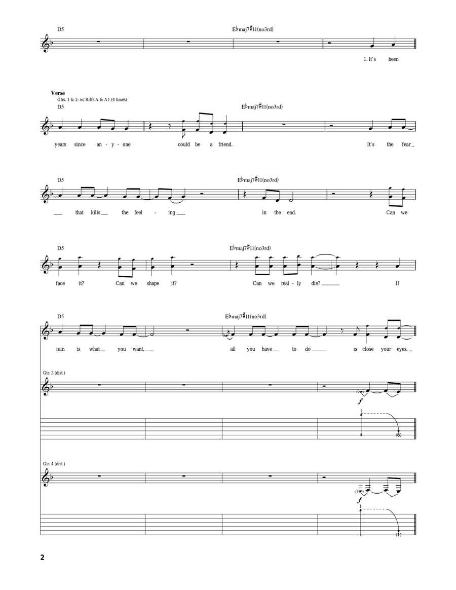 If Rain Is What You Want If Rain Is What You Want Electric Guitar scores gallery preview page 2