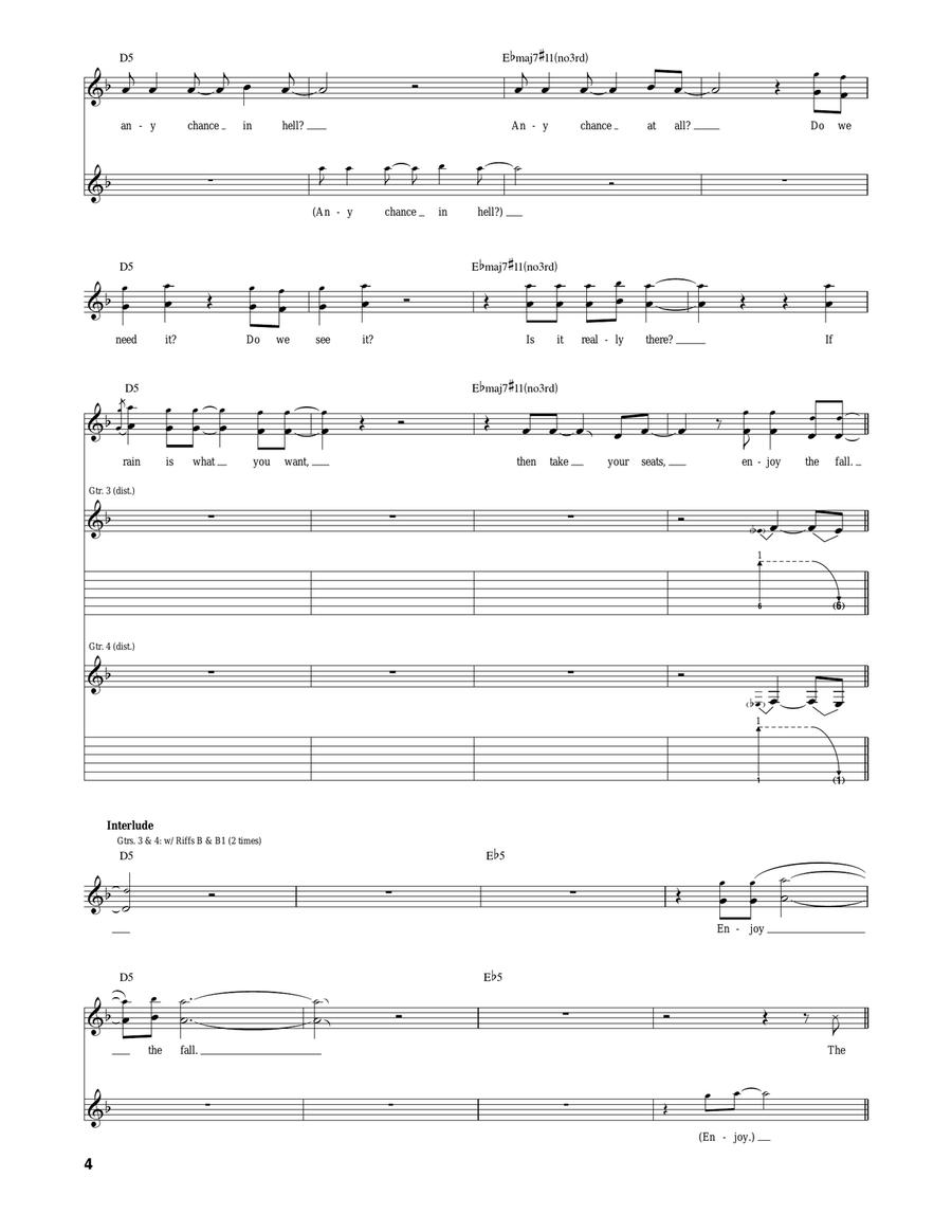 If Rain Is What You Want If Rain Is What You Want Electric Guitar scores gallery preview page 4