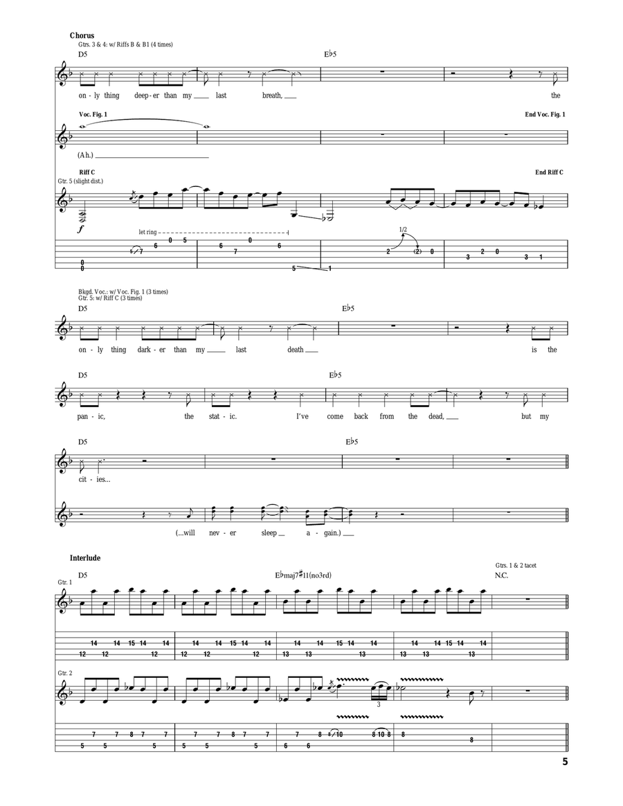 If Rain Is What You Want If Rain Is What You Want Electric Guitar scores gallery preview page 5