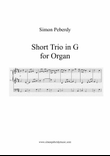 Organ Short Trio in G for organ by Simon Peberdy