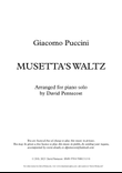 Musetta's Waltz (arr. Opus 15)
