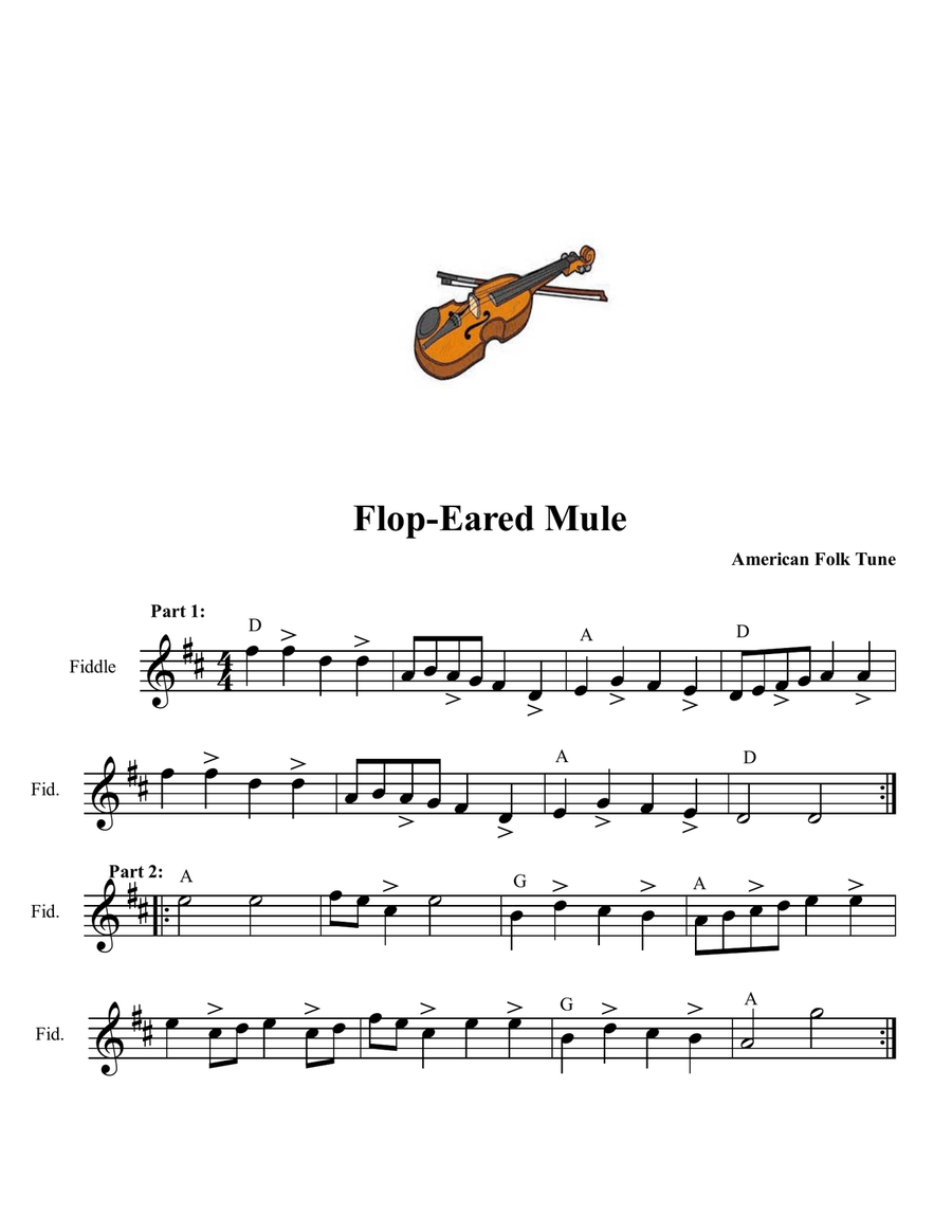 Flop-Eared Mule Violin Solo scores gallery preview page 2