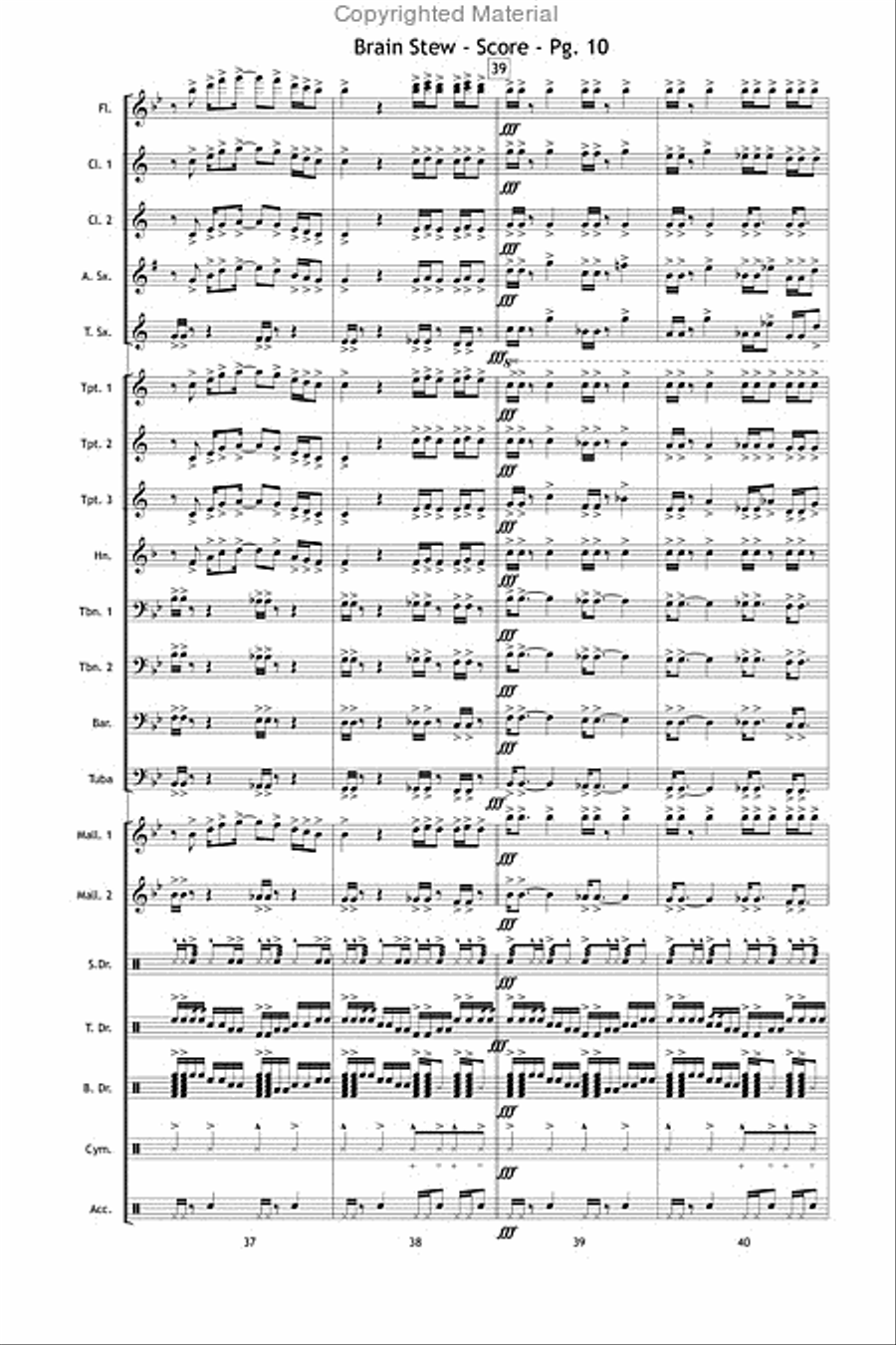 Brain Stew Brain Stew Marching Band scores gallery preview page 11