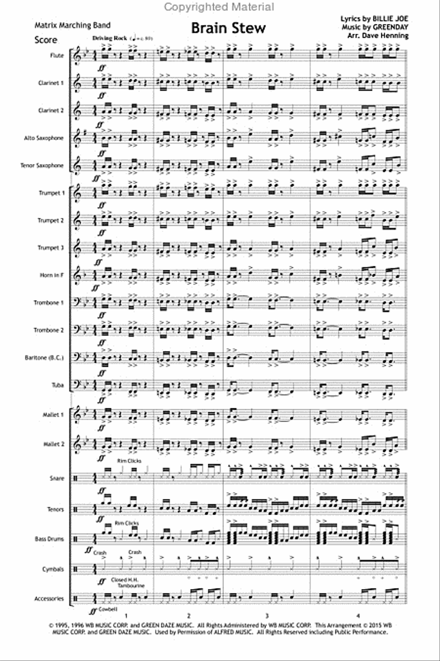 Brain Stew Brain Stew Marching Band scores gallery preview page 2