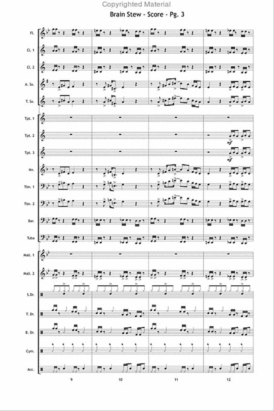 Brain Stew Brain Stew Marching Band scores gallery preview page 4