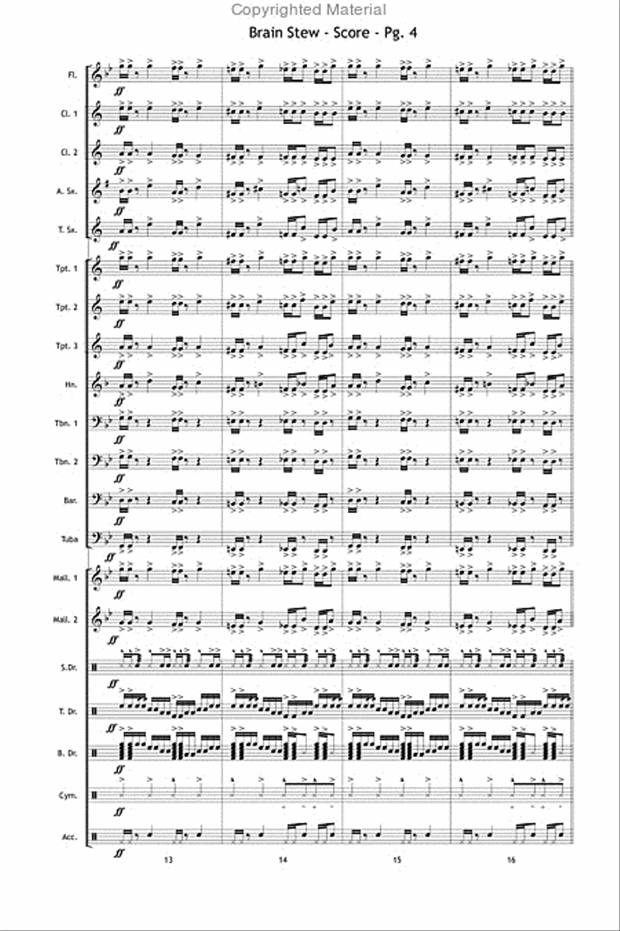 Brain Stew Brain Stew Marching Band scores gallery preview page 5
