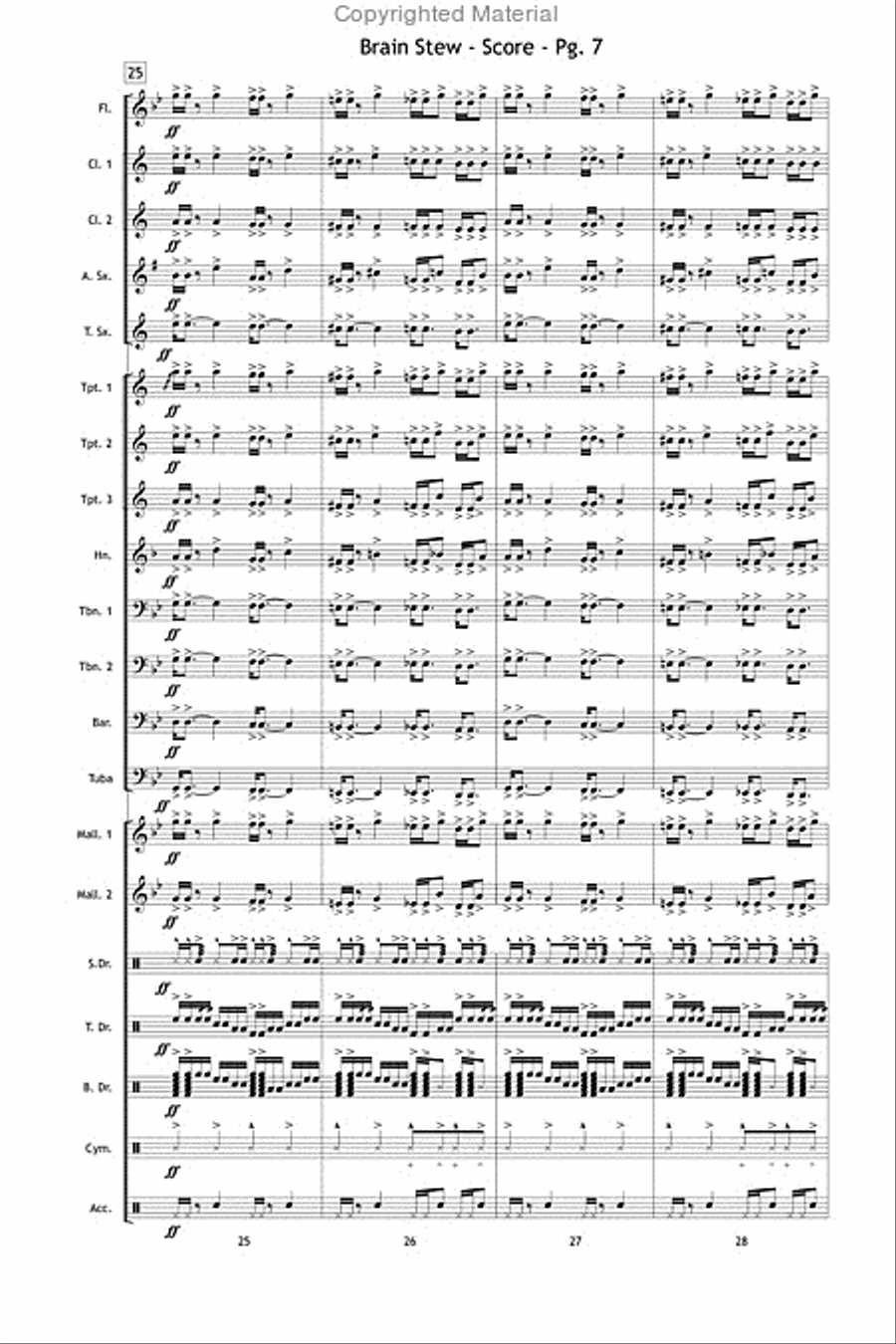 Brain Stew Brain Stew Marching Band scores gallery preview page 8