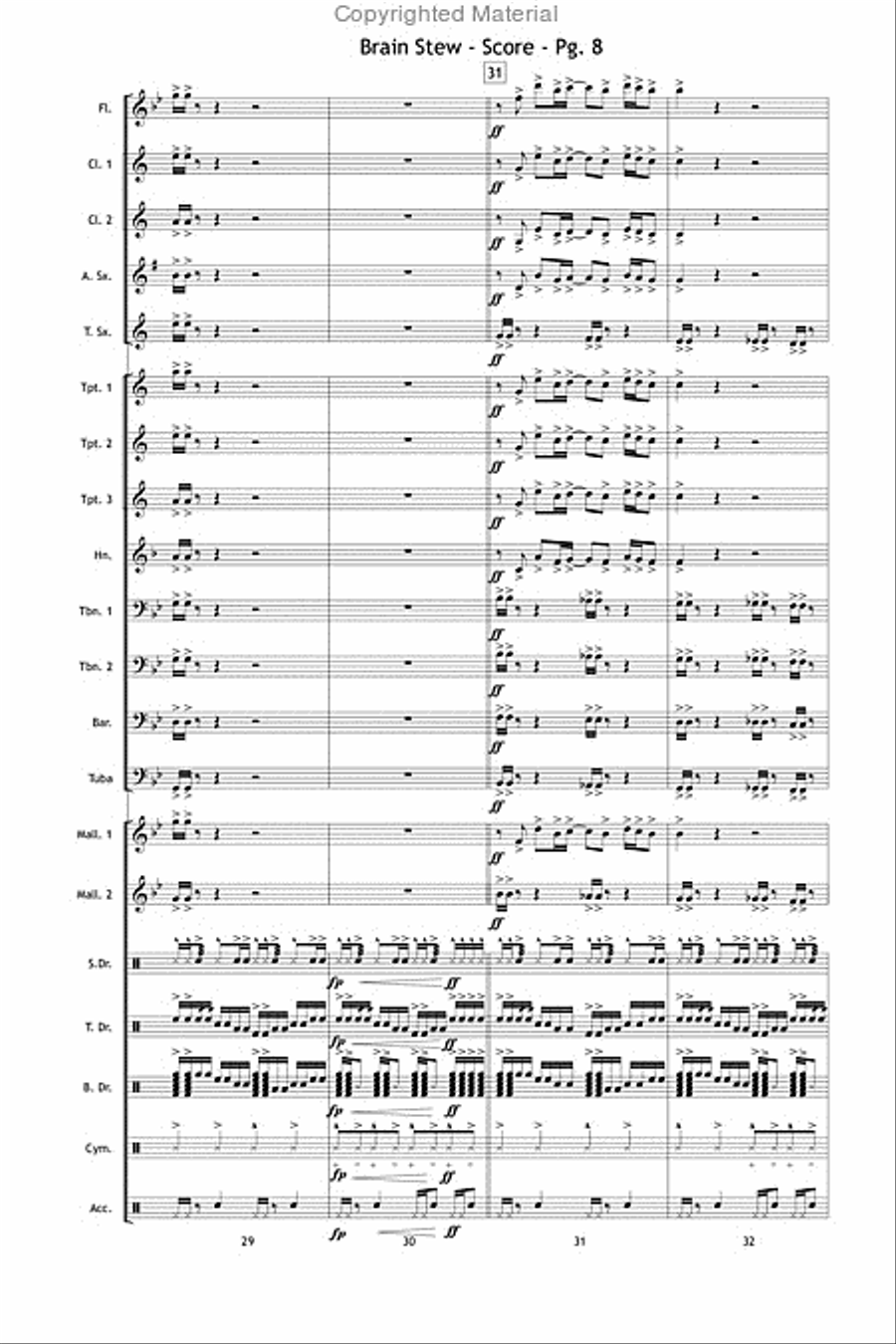 Brain Stew Brain Stew Marching Band scores gallery preview page 9