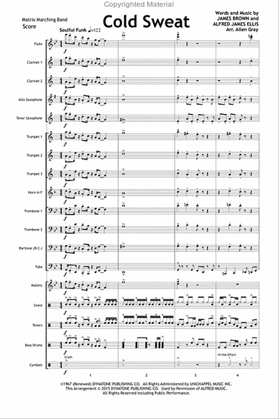 Cold Sweat Cold Sweat Marching Band scores gallery preview page 2