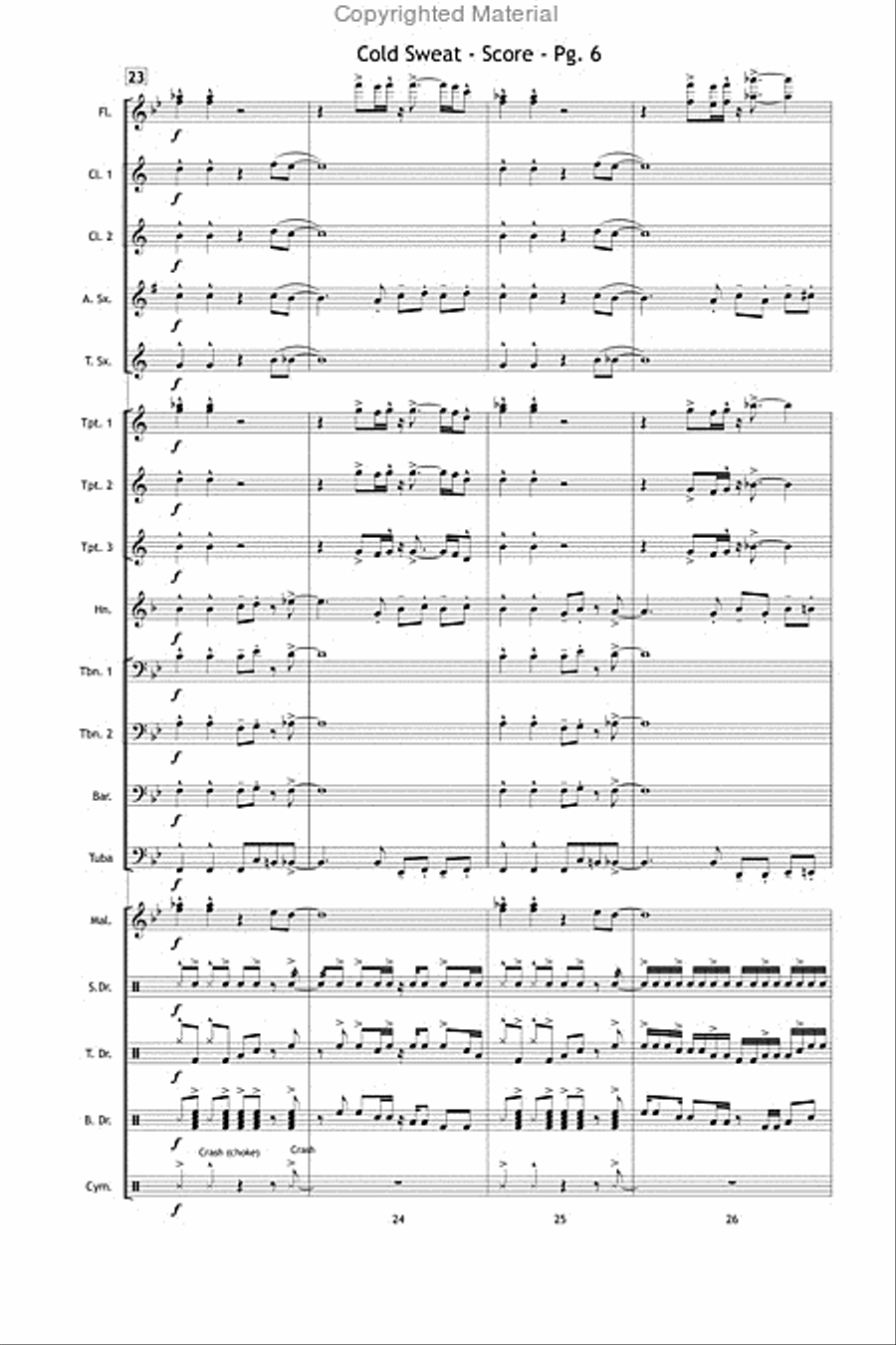 Cold Sweat Cold Sweat Marching Band scores gallery preview page 7