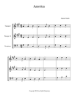 Patriotic Hymns For Brass Trio - 2 Trumpets and Trombone
