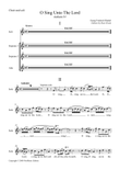 O Sing Unto The Lord, Anthem IV, vocal parts