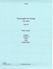 Passacaglia for Strings, Opus 24 - Parts