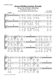 Jesus bleibet meine freude / Jesu, Joy of Man's Desiring / SSA Choir part