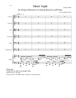 Silent Night for String Orchestra (or String Quartet) and Piano