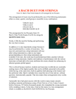 A BACH DUET FOR STRINGS