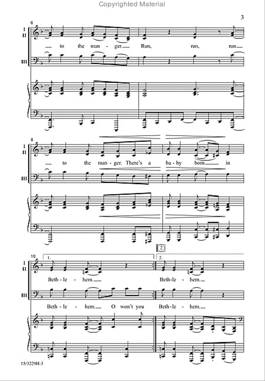 Baby Born in Bethlehem Baby Born in Bethlehem 3-Part scores gallery preview page 3