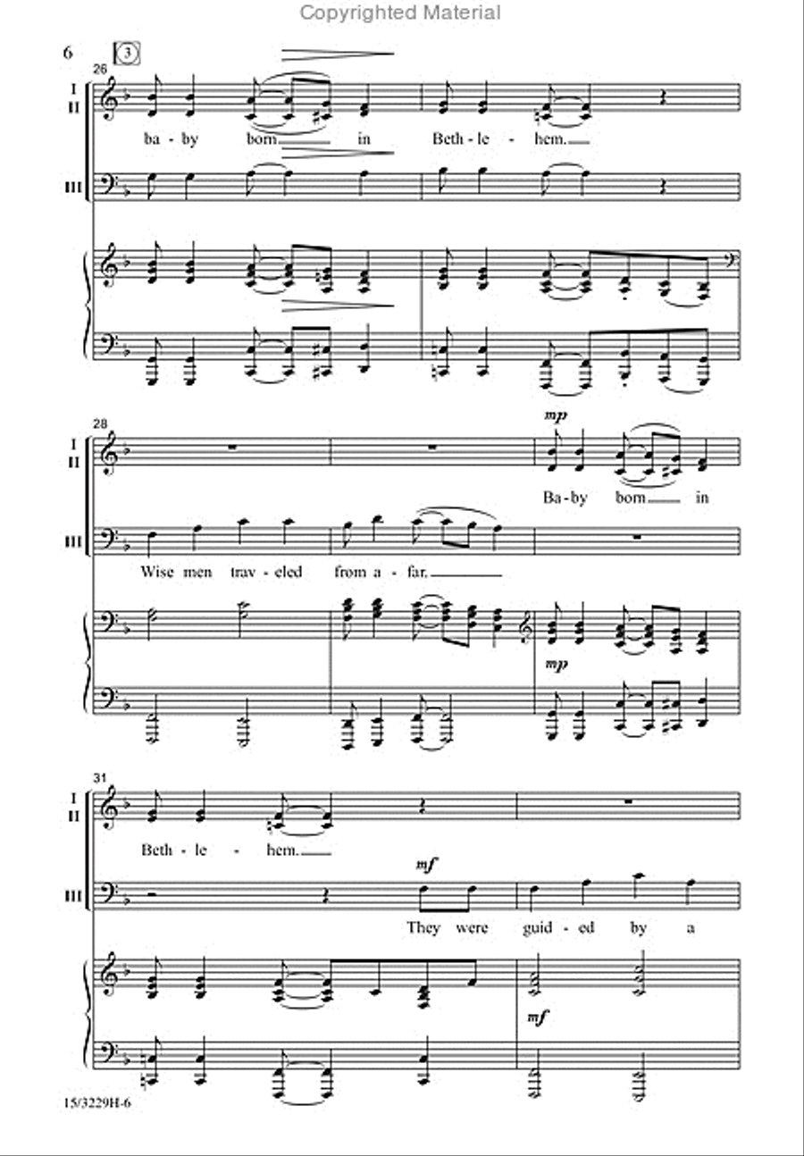 Baby Born in Bethlehem Baby Born in Bethlehem 3-Part scores gallery preview page 6