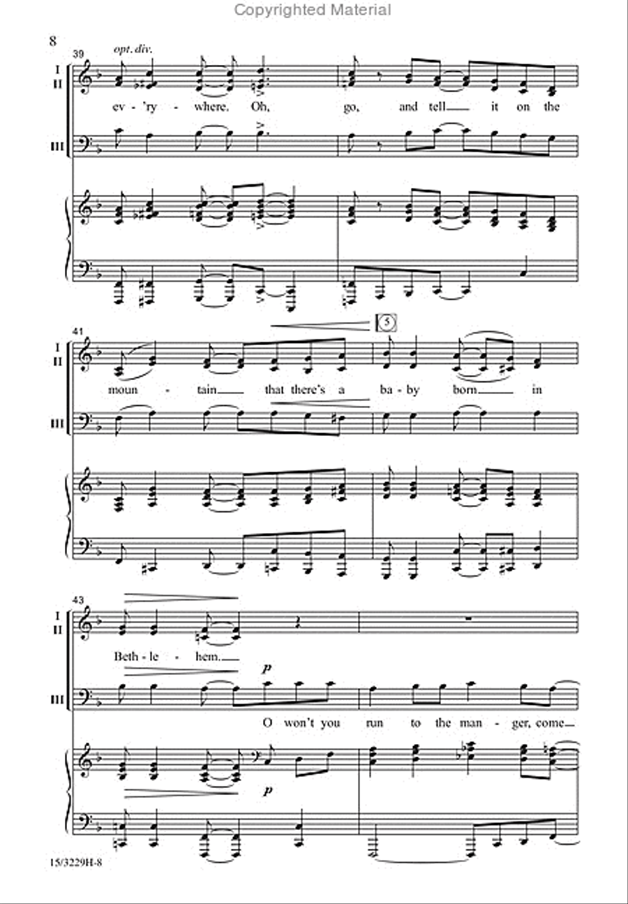 Baby Born in Bethlehem Baby Born in Bethlehem 3-Part scores gallery preview page 8