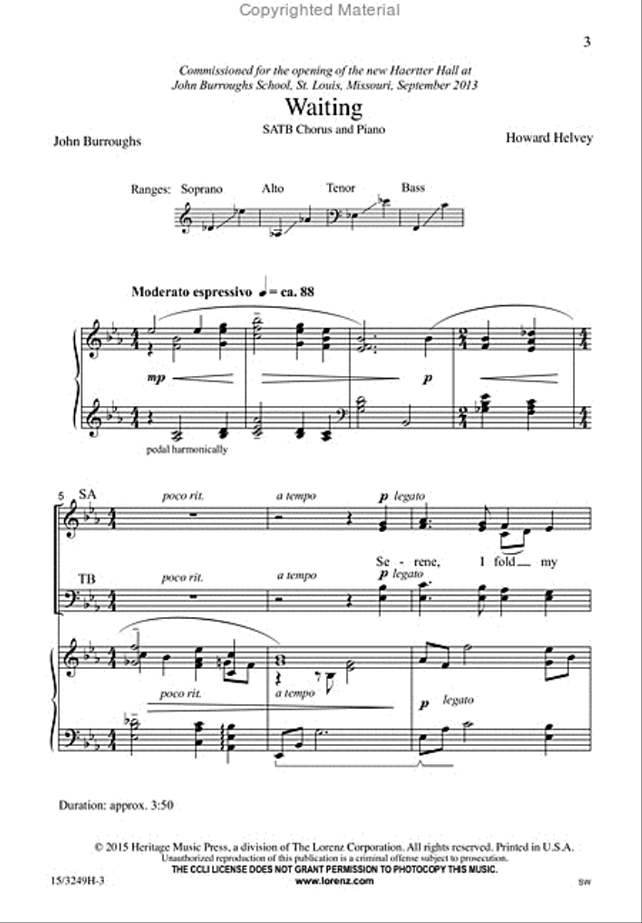 Waiting Waiting 4-Part scores gallery preview page 2