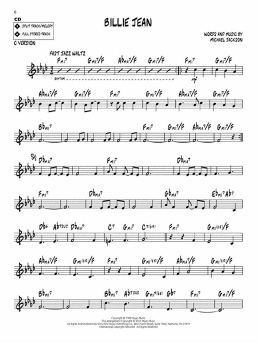 Michael Jackson C Instrument scores gallery preview page 4