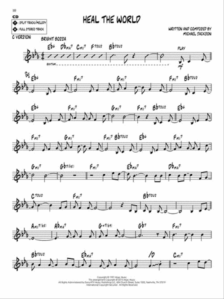 Michael Jackson C Instrument scores gallery preview page 5