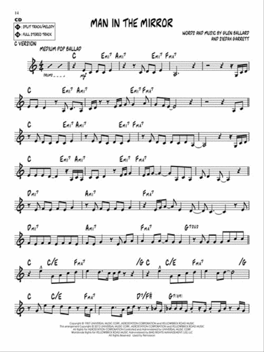 Michael Jackson C Instrument scores gallery preview page 6