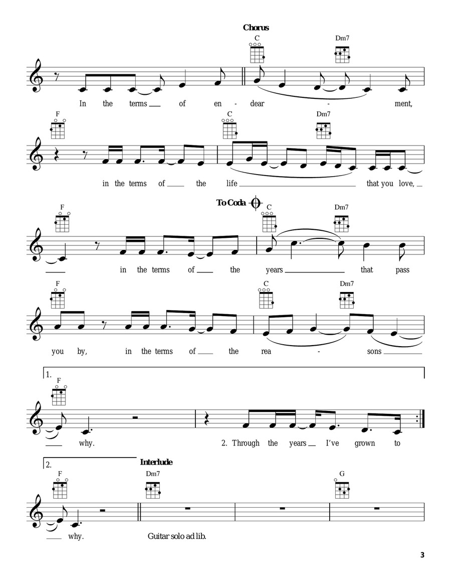 The Path Of Thorns (Terms) Ukulele scores gallery preview page 3