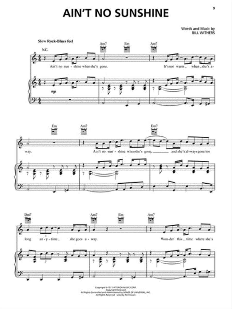 The Saddest Songs Ever Piano, Vocal, Guitar scores gallery preview page 3