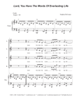 Lord, You Have The Words Of Everlasting Life (Choir/Vocal Score) (SATB Divisi) mini preview
