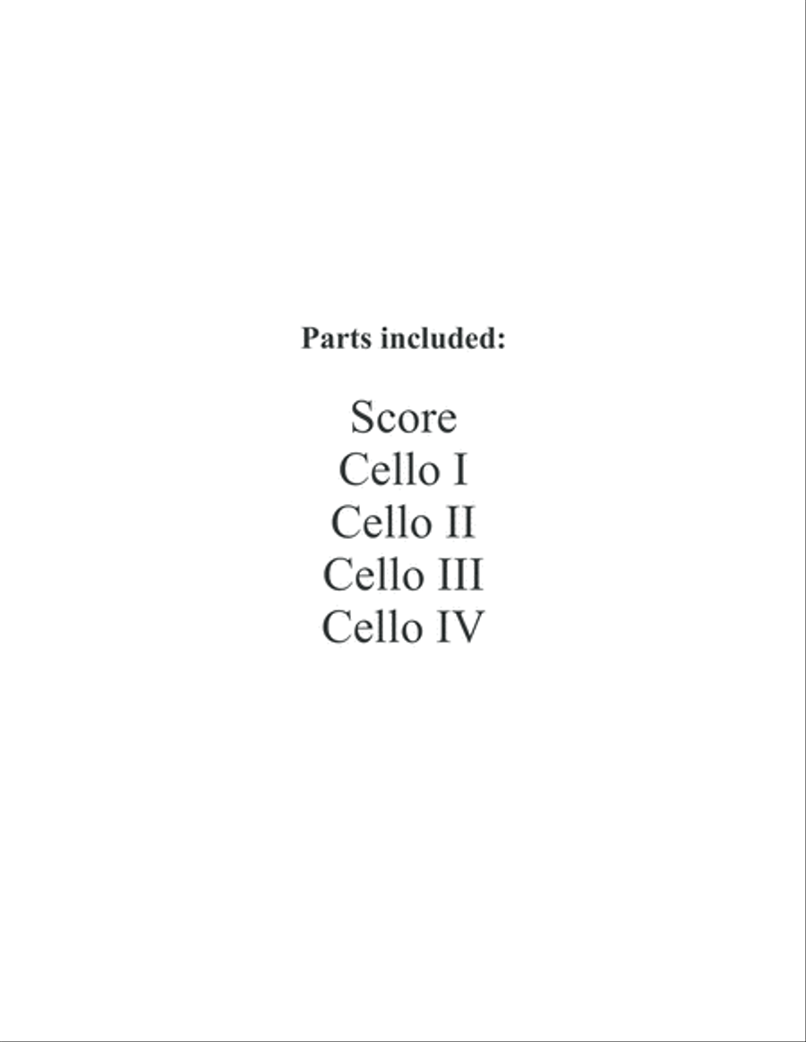 We Wish You A Merry Christmas (Cello Choir) String Quintet scores gallery preview page 2