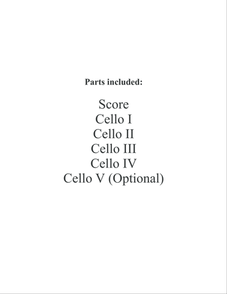 March of the Three Kings (Cello Choir) String Quintet scores gallery preview page 2