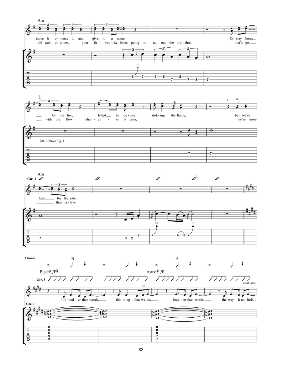 Louder Than Words Louder Than Words Acoustic Guitar scores gallery preview page 5