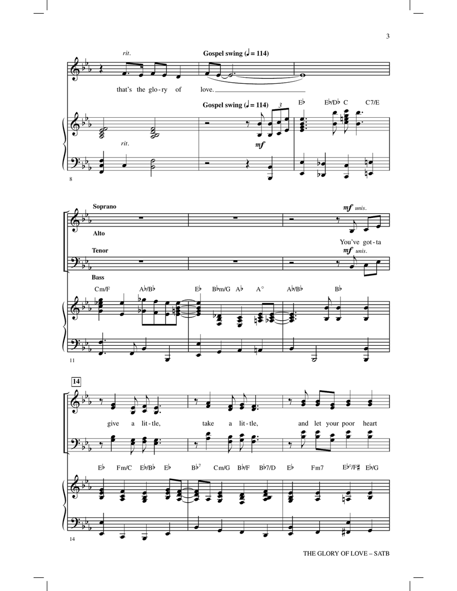 The Glory Of Love The Glory Of Love 4-Part scores gallery preview page 2