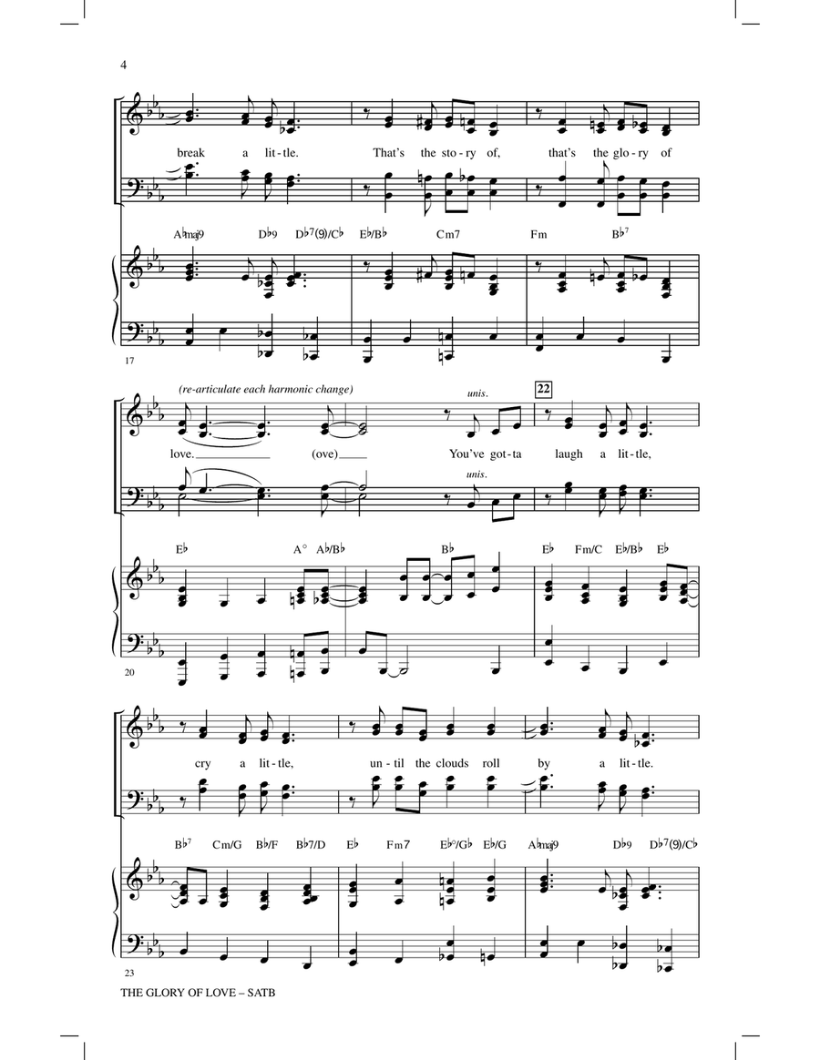 The Glory Of Love The Glory Of Love 4-Part scores gallery preview page 3
