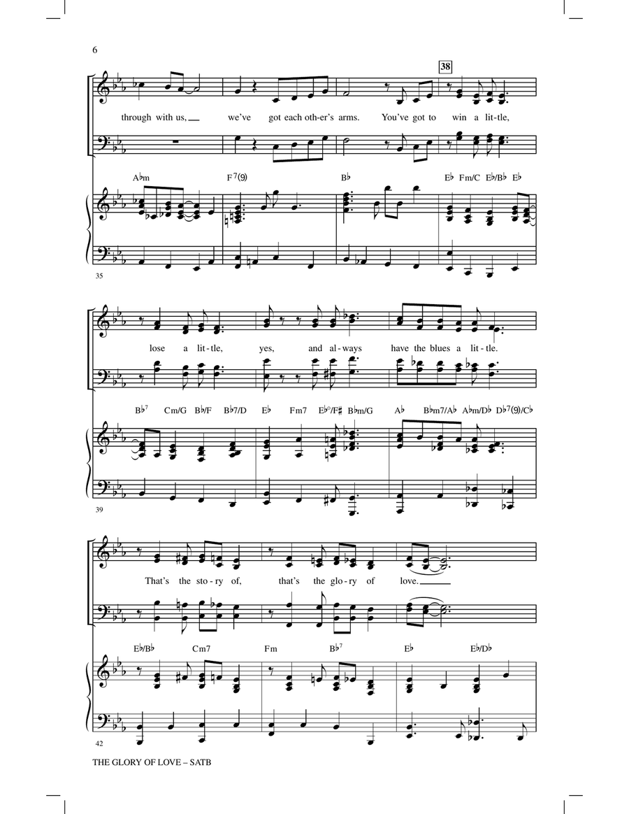 The Glory Of Love The Glory Of Love 4-Part scores gallery preview page 5