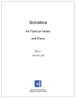 Sonatina for Yumi for Flute (or Violin) And Piano - Opus 7