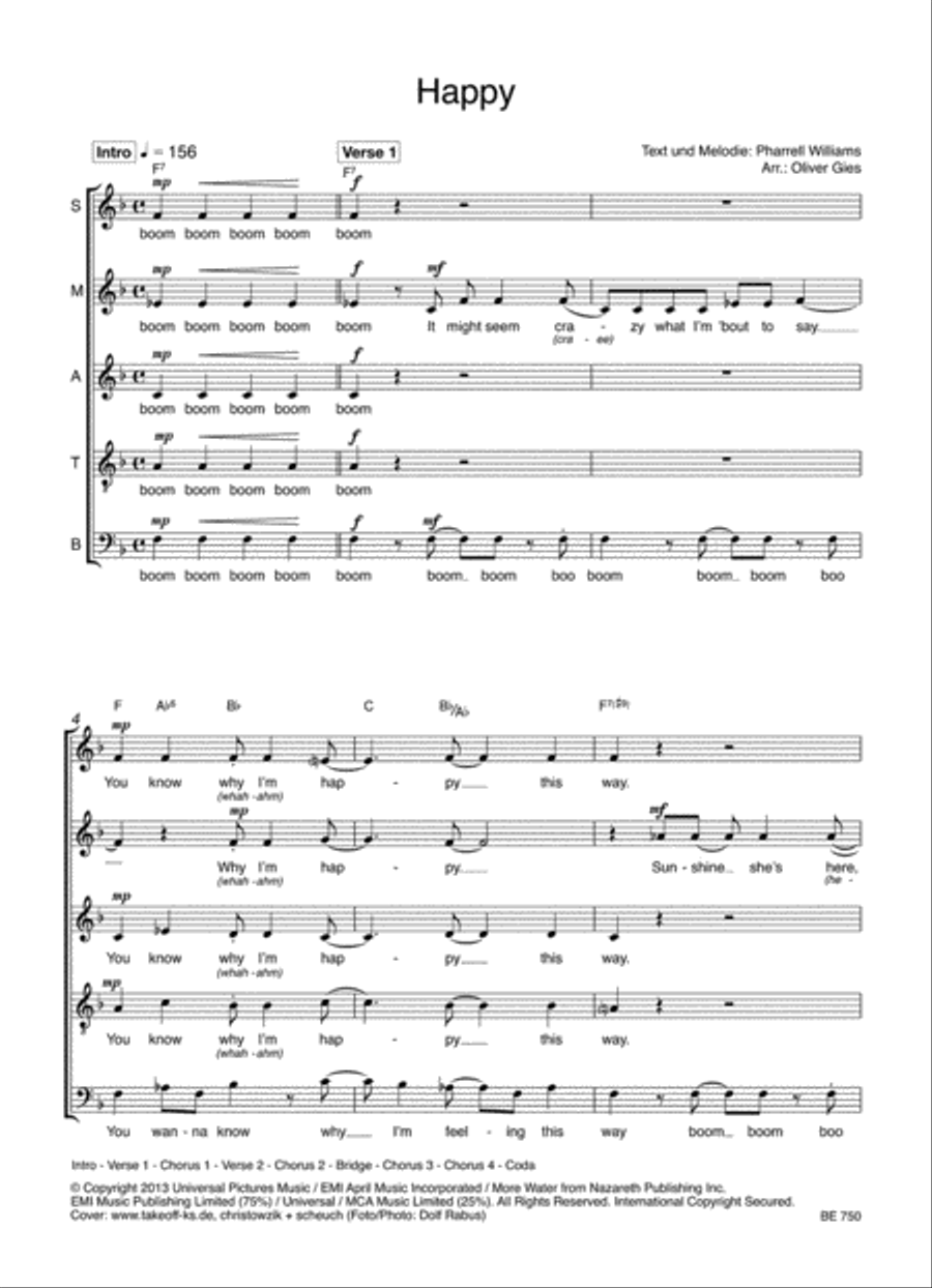 Happy Mixed Choir scores gallery preview page 2