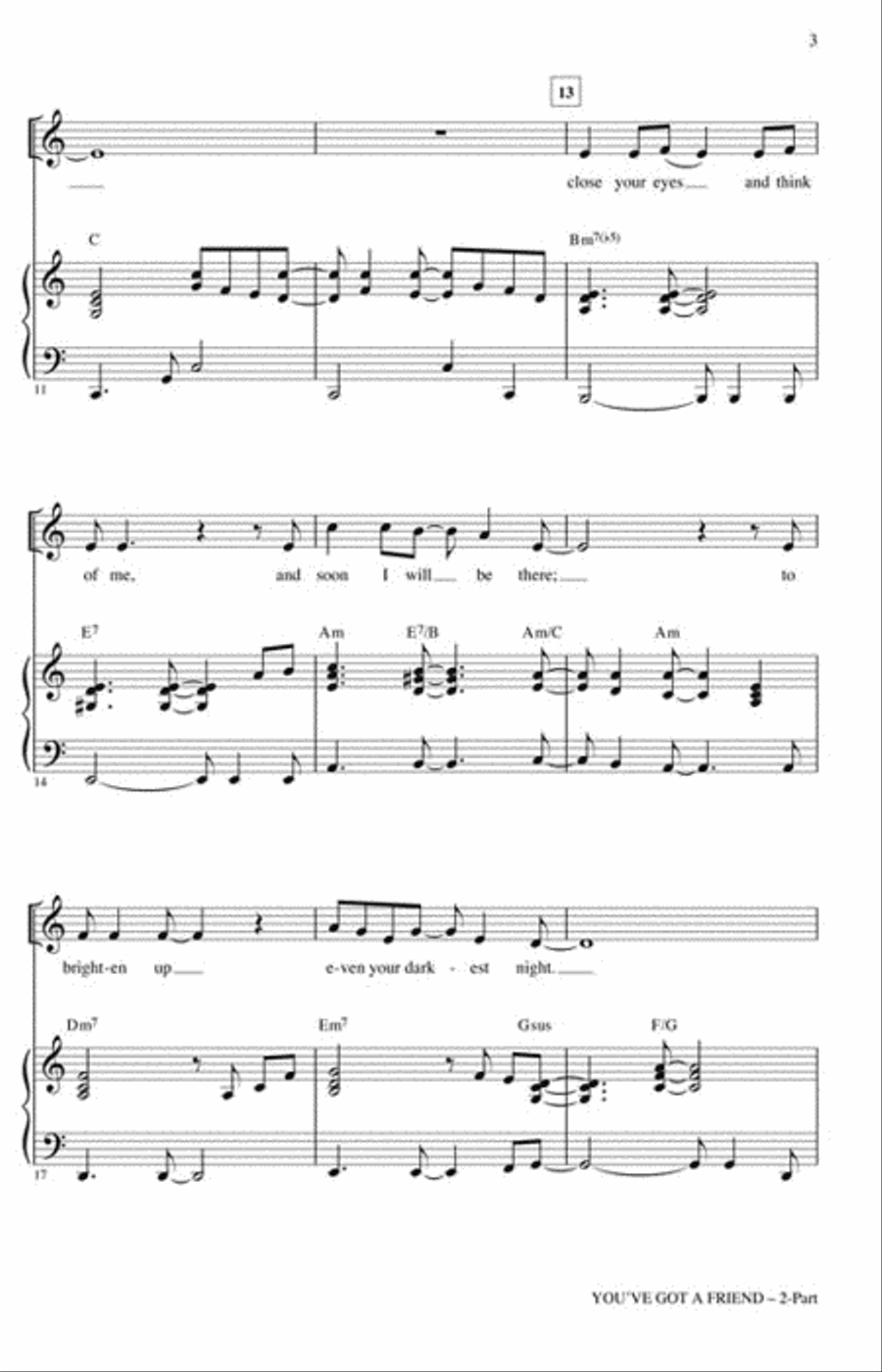 You've Got a Friend You've Got a Friend 2-Part scores gallery preview page 3